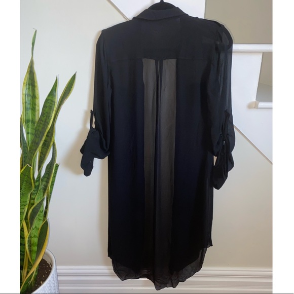 Aritzia Wilfred Baye Sheer Silk Tunic Dress - Picture 4 of 6